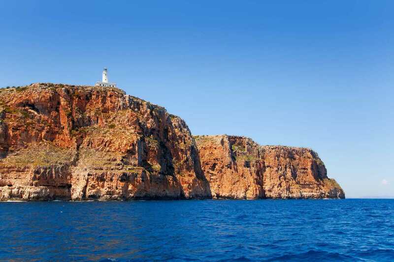 la mola cliffs on formentera island